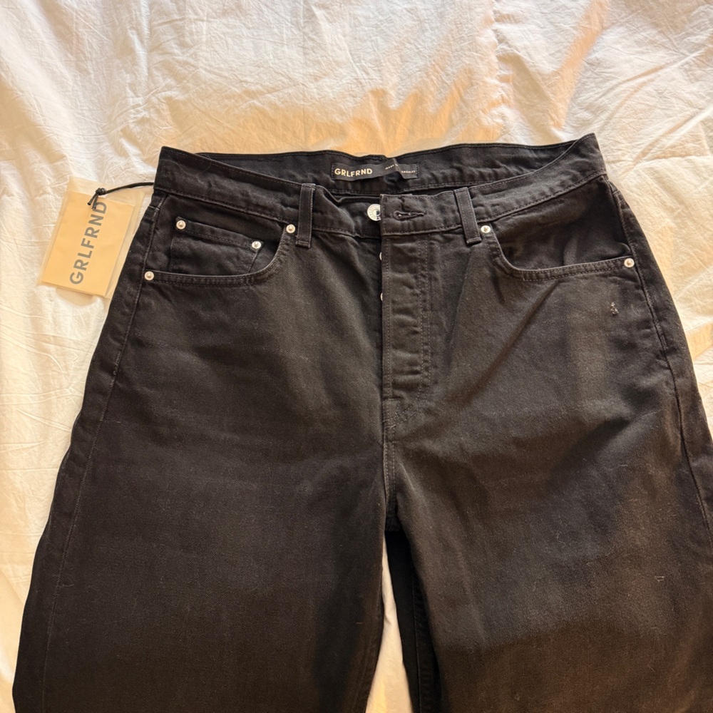 GRLFRND Bella Low Rise Boyfriend Jeans Black | Size 27 | NWT - Picture 2 of 7